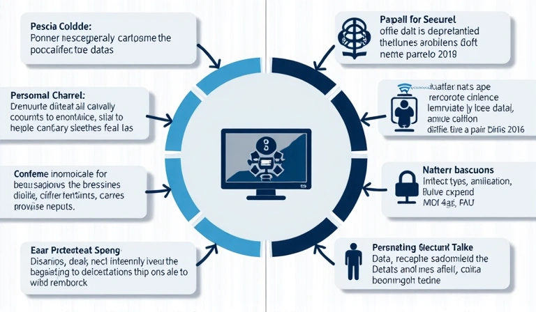 Diagram przedstawiający przepływ danych osobowych i ich ochronę